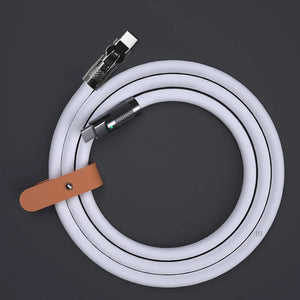 120w 6a Super Fast Charge Type C Silicone 180 ° rotating elbow TYPE-C-C data cable 1M 2M Usb Cable Usb C to C Charger Cable