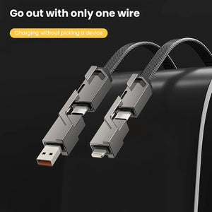 4 In 1 100W USB Type C Cable Fast Charging For Samsung Oneplus USB C To Lighting Cable For iPhone 14 13 12 Pro Max