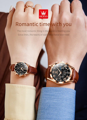 Lover Watches: Luxury Couple Gifts - Waterproof Leather Design