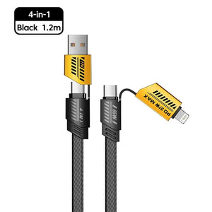 4in1 USB Type-C Fast Charging & Data Cable – 120cm Nylon Braided