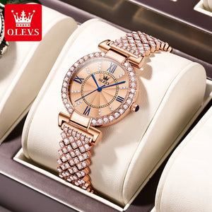OLEVS Women's Zirconium Diamonds Luxury Quartz Wristwatch
