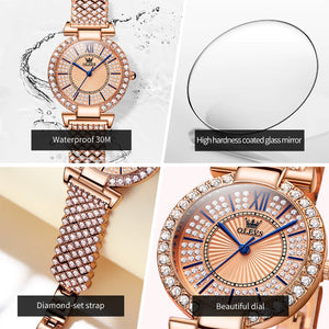 OLEVS Women's Zirconium Diamonds Luxury Quartz Wristwatch