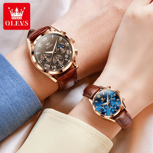 Lover Watches: Luxury Couple Gifts - Waterproof Leather Design