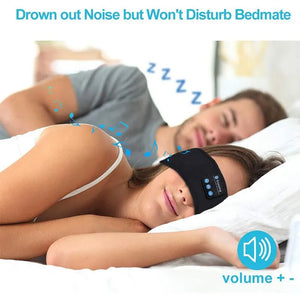 Transform your sleep and workouts with our elastic, and wireless Bluetooth Earphones Sports Sleeping Headband, doubling as a Music Eye Mask and Wireless Bluetooth Headset Headband.
