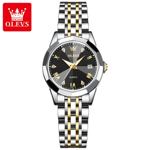OLEVS Couple Watch Set - Stainless Steel Strap