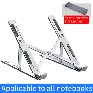 Elevate Your Productivity: Sleek Aluminum Alloy Laptop Stand – Adjustable, Foldable, and Portable for Ultimate Comfort and Cooling!