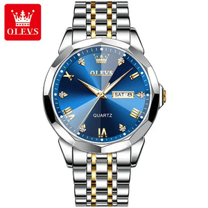 OLEVS Couple Watch Set - Stainless Steel Strap