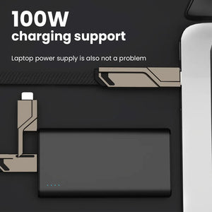 4 In 1 100W USB Type C Cable Fast Charging For Samsung Oneplus USB C To Lighting Cable For iPhone 14 13 12 Pro Max