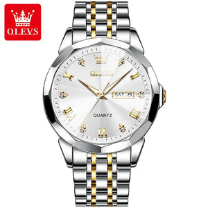 OLEVS Couple Watch Set - Stainless Steel Strap