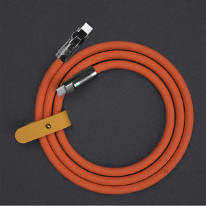 120w 6a Super Fast Charge Type C Silicone 180 ° rotating elbow TYPE-C-C data cable 1M 2M Usb Cable Usb C to C Charger Cable