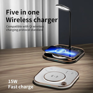 15W Fast 3 In-1 Wireless Charging Dock Lamp